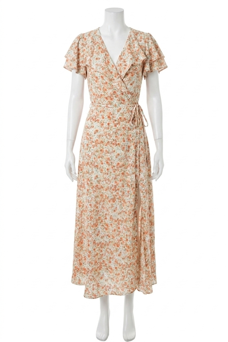 NEW BISHOP + YOUNG bright ideas tara wrap dress in bright side print